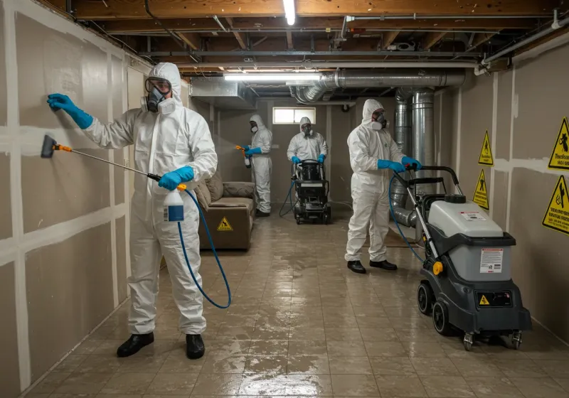 Basement Moisture Removal and Structural Drying process in Adams County, WA